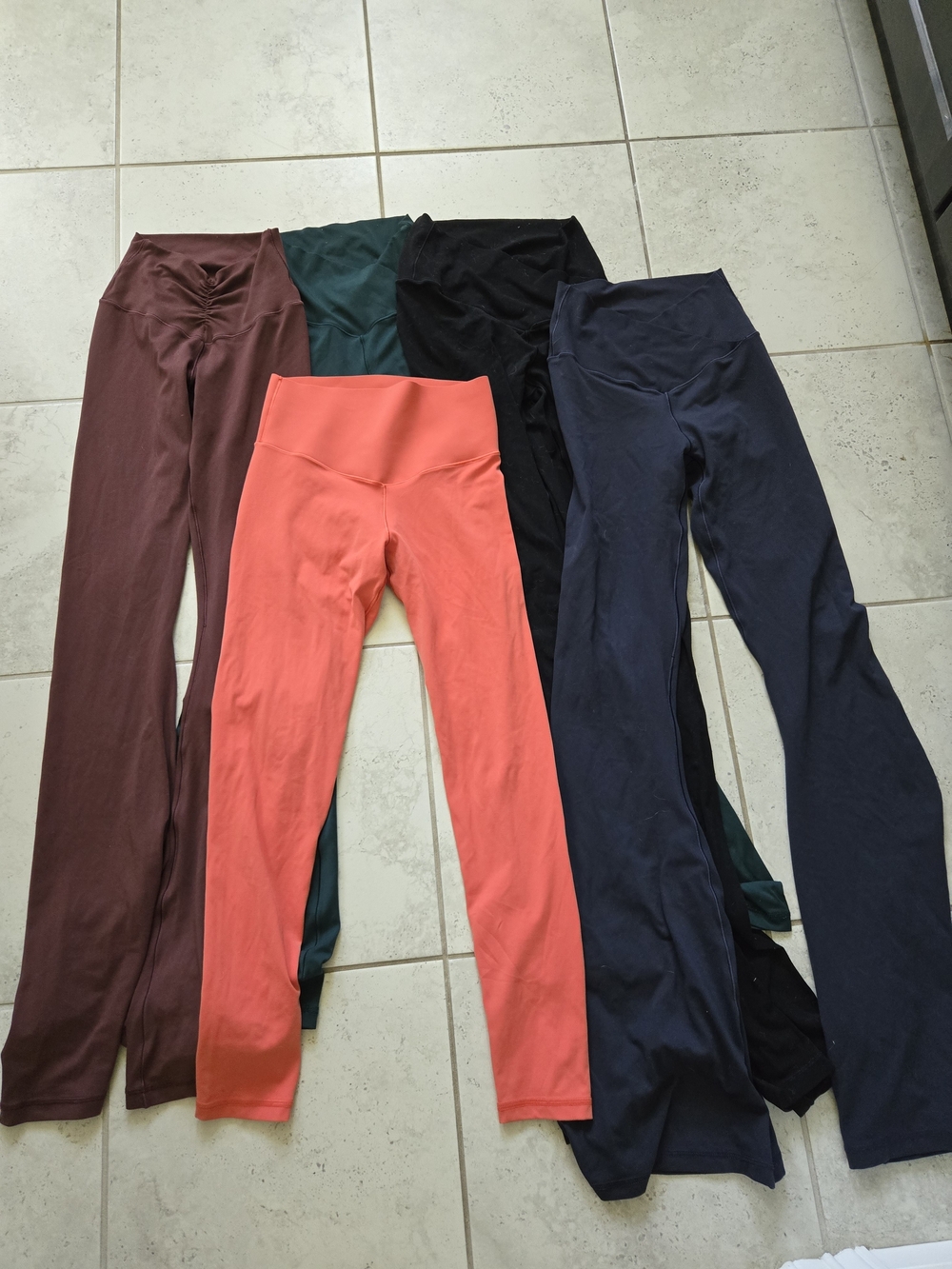 Aerie Wide Leg Pants Bundle - Coral, Navy, Black, Burgundy, Teal
